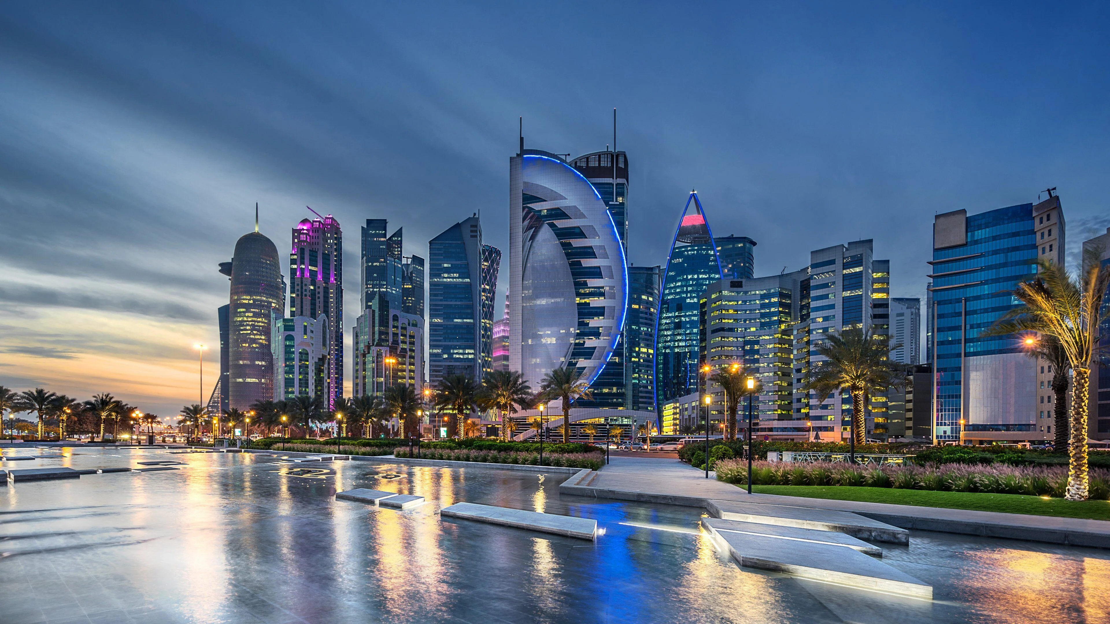 Doha skyline from the Corniche