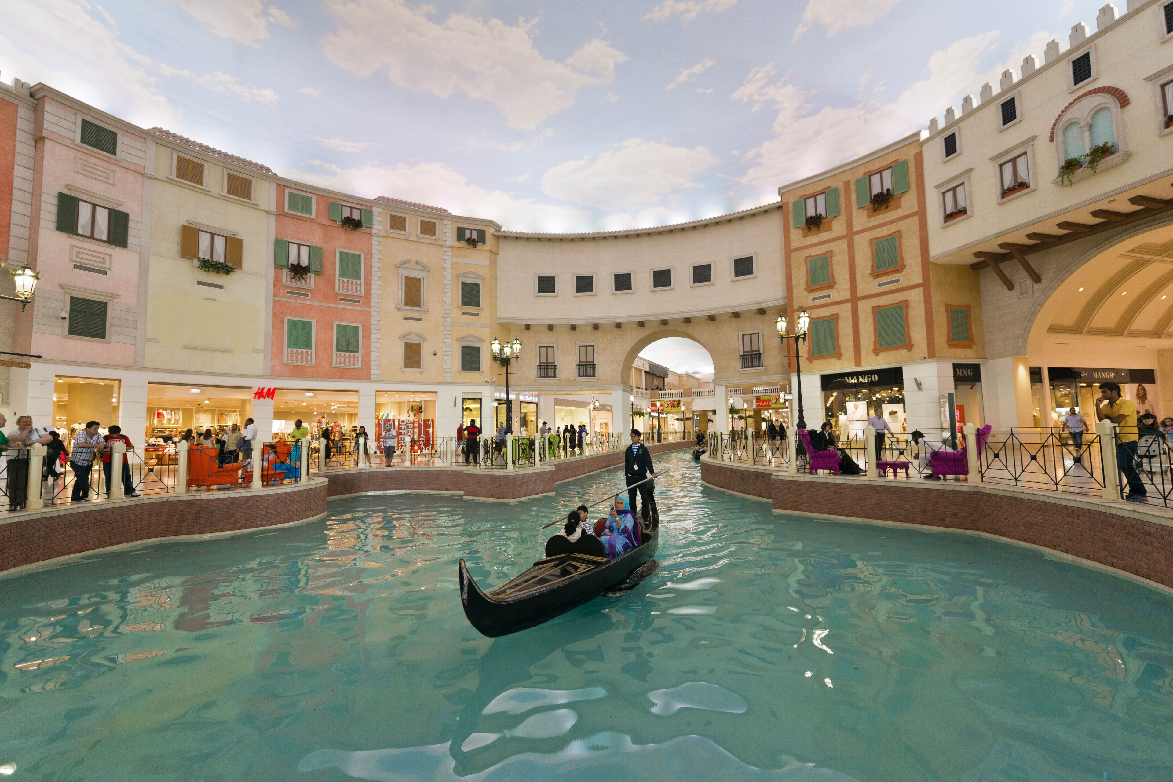 Indoor canal at Villaggio Mall